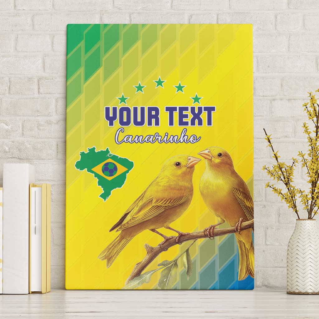 Custom Brazil Football Canvas Wall Art Go Canarinho Go