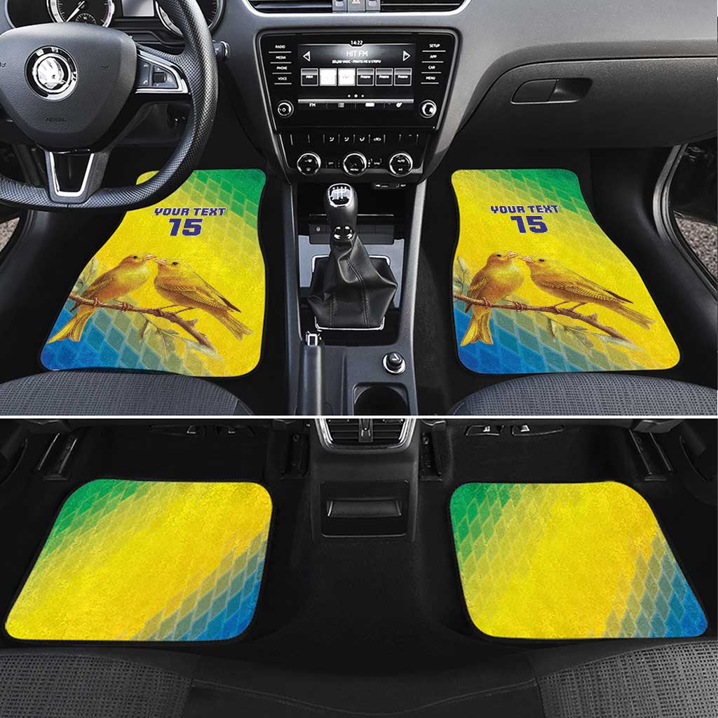 Custom Brazil Football Car Mats Go Canarinho Go