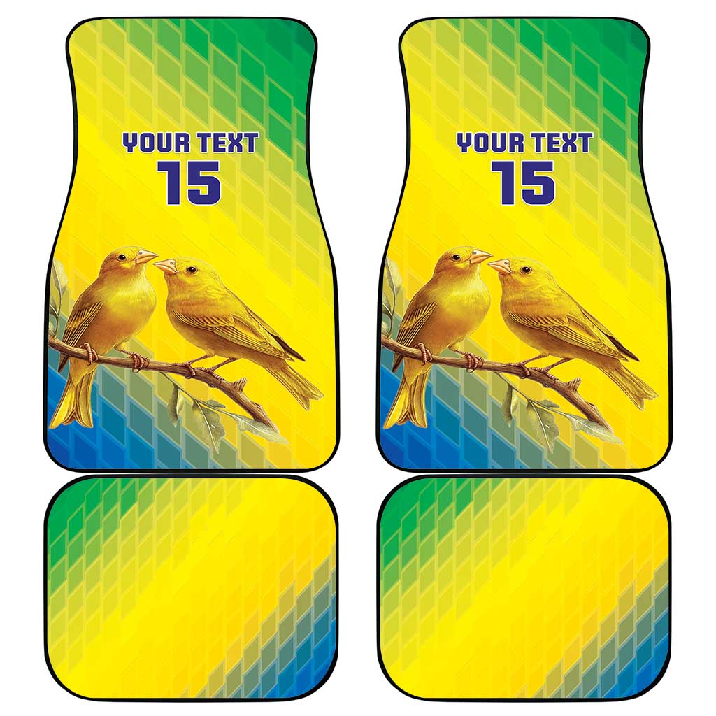 Custom Brazil Football Car Mats Go Canarinho Go