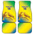 Custom Brazil Football Car Mats Go Canarinho Go