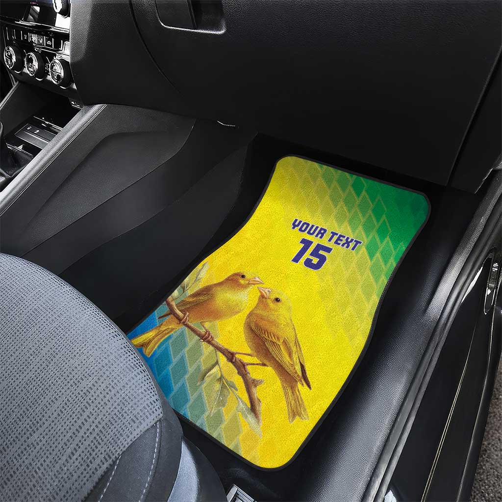 Custom Brazil Football Car Mats Go Canarinho Go