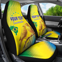 Custom Brazil Football Car Seat Cover Go Canarinho Go