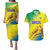Custom Brazil Football Couples Matching Puletasi and Hawaiian Shirt Go Canarinho Go