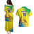 Custom Brazil Football Couples Matching Puletasi and Hawaiian Shirt Go Canarinho Go