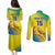 Custom Brazil Football Couples Matching Puletasi and Long Sleeve Button Shirt Go Canarinho Go