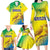 Custom Brazil Football Family Matching Long Sleeve Bodycon Dress and Hawaiian Shirt Go Canarinho Go