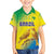 Custom Brazil Football Family Matching Long Sleeve Bodycon Dress and Hawaiian Shirt Go Canarinho Go