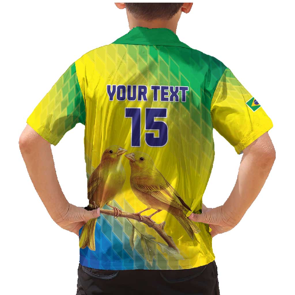 Custom Brazil Football Family Matching Mermaid Dress and Hawaiian Shirt Go Canarinho Go