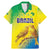 Custom Brazil Football Family Matching Mermaid Dress and Hawaiian Shirt Go Canarinho Go
