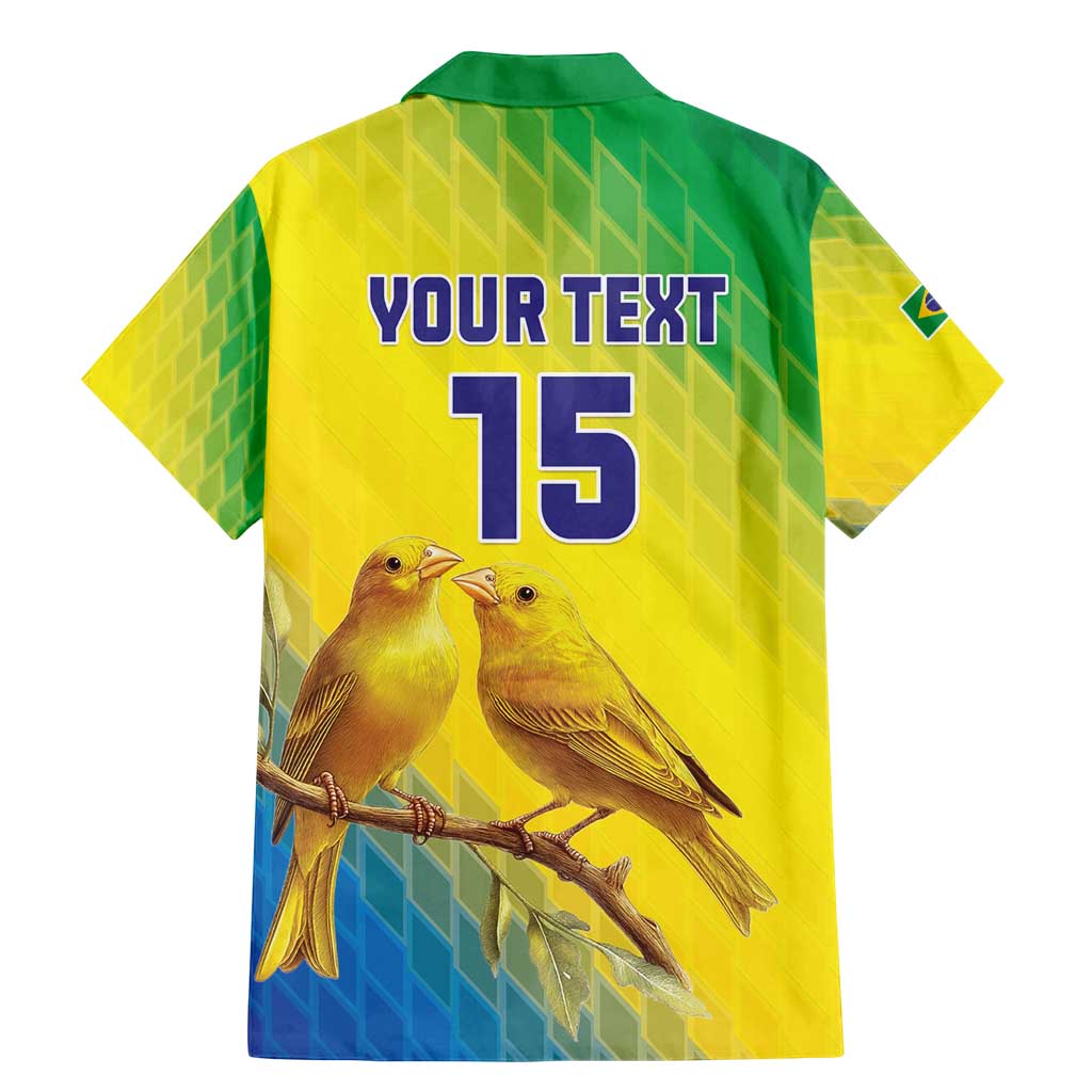 Custom Brazil Football Family Matching Mermaid Dress and Hawaiian Shirt Go Canarinho Go