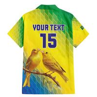 Custom Brazil Football Family Matching Mermaid Dress and Hawaiian Shirt Go Canarinho Go