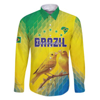 Custom Brazil Football Family Matching Mermaid Dress and Hawaiian Shirt Go Canarinho Go