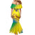 Custom Brazil Football Family Matching Mermaid Dress and Hawaiian Shirt Go Canarinho Go