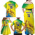 Custom Brazil Football Family Matching Off Shoulder Maxi Dress and Hawaiian Shirt Go Canarinho Go