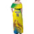 Custom Brazil Football Family Matching Off Shoulder Maxi Dress and Hawaiian Shirt Go Canarinho Go