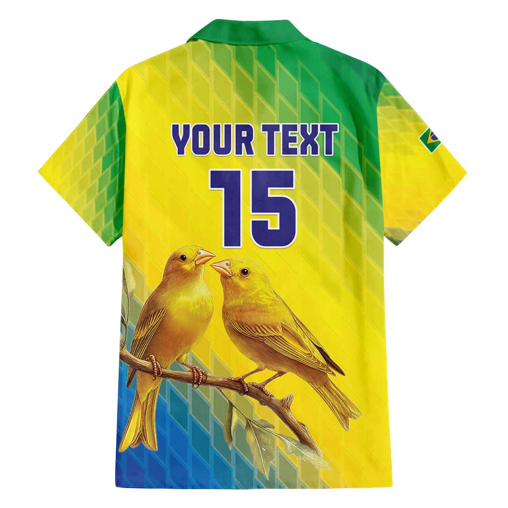 Custom Brazil Football Family Matching Puletasi and Hawaiian Shirt Go Canarinho Go