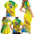 Custom Brazil Football Family Matching Short Sleeve Bodycon Dress and Hawaiian Shirt Go Canarinho Go