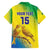 Custom Brazil Football Family Matching Short Sleeve Bodycon Dress and Hawaiian Shirt Go Canarinho Go