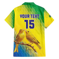 Custom Brazil Football Family Matching Summer Maxi Dress and Hawaiian Shirt Go Canarinho Go