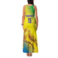 Custom Brazil Football Family Matching Tank Maxi Dress and Hawaiian Shirt Go Canarinho Go