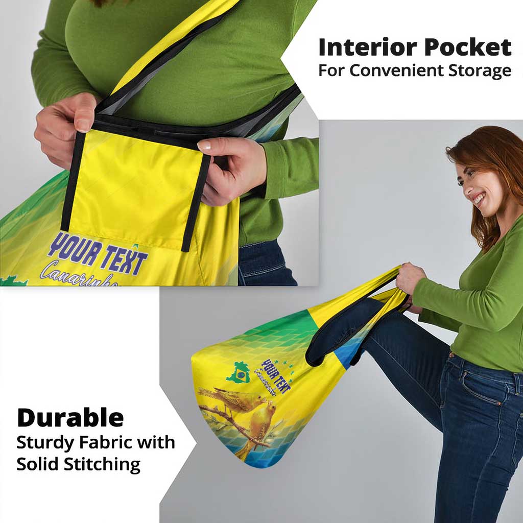 Custom Brazil Football Grocery Bag Go Canarinho Go