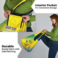 Custom Brazil Football Grocery Bag Go Canarinho Go