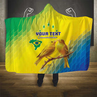 Custom Brazil Football Hooded Blanket Go Canarinho Go