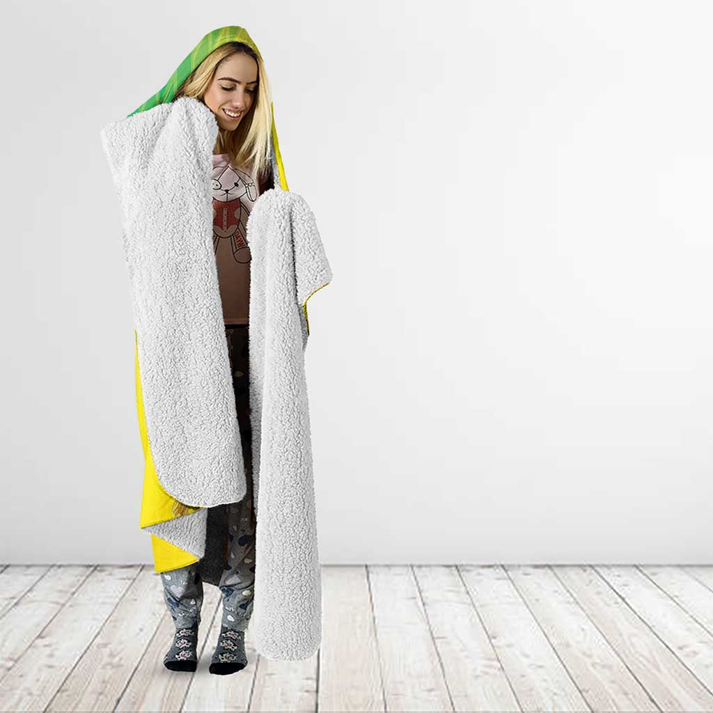 Custom Brazil Football Hooded Blanket Go Canarinho Go