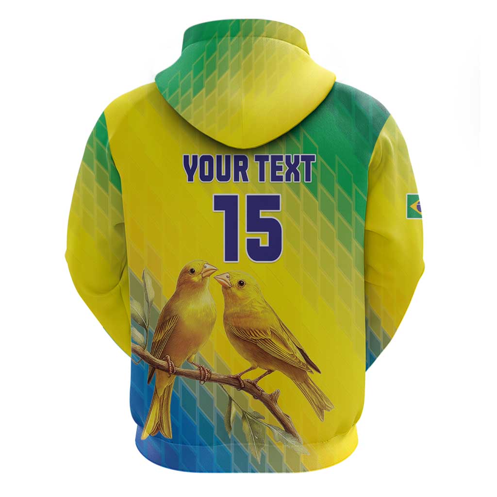 Custom Brazil Football Hoodie Go Canarinho Go