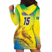 Custom Brazil Football Hoodie Dress Go Canarinho Go