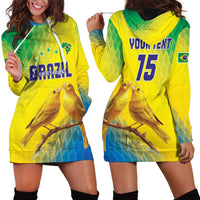 Custom Brazil Football Hoodie Dress Go Canarinho Go