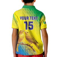 Custom Brazil Football Kid Polo Shirt Go Canarinho Go