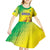 Custom Brazil Football Kid Short Sleeve Dress Go Canarinho Go