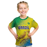 Custom Brazil Football Kid T Shirt Go Canarinho Go