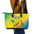Custom Brazil Football Leather Tote Bag Go Canarinho Go