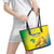 Custom Brazil Football Leather Tote Bag Go Canarinho Go