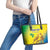 Custom Brazil Football Leather Tote Bag Go Canarinho Go