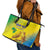 Custom Brazil Football Leather Tote Bag Go Canarinho Go