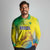 Custom Brazil Football Long Sleeve Polo Shirt Go Canarinho Go
