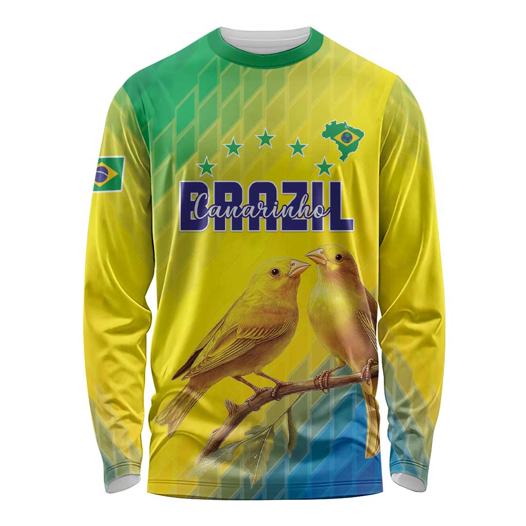 Custom Brazil Football Long Sleeve Shirt Go Canarinho Go