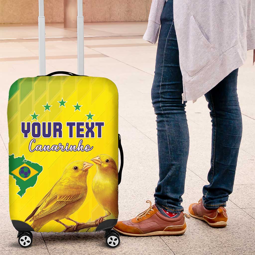 Custom Brazil Football Luggage Cover Go Canarinho Go