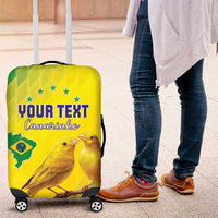 Custom Brazil Football Luggage Cover Go Canarinho Go