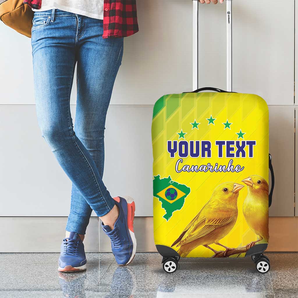 Custom Brazil Football Luggage Cover Go Canarinho Go