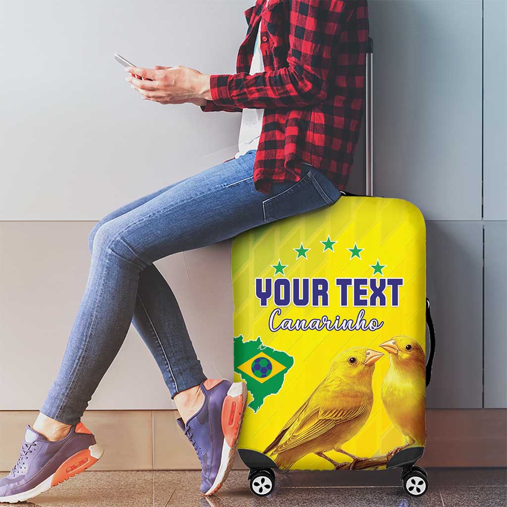 Custom Brazil Football Luggage Cover Go Canarinho Go