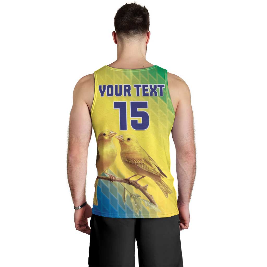 Custom Brazil Football Men Tank Top Go Canarinho Go