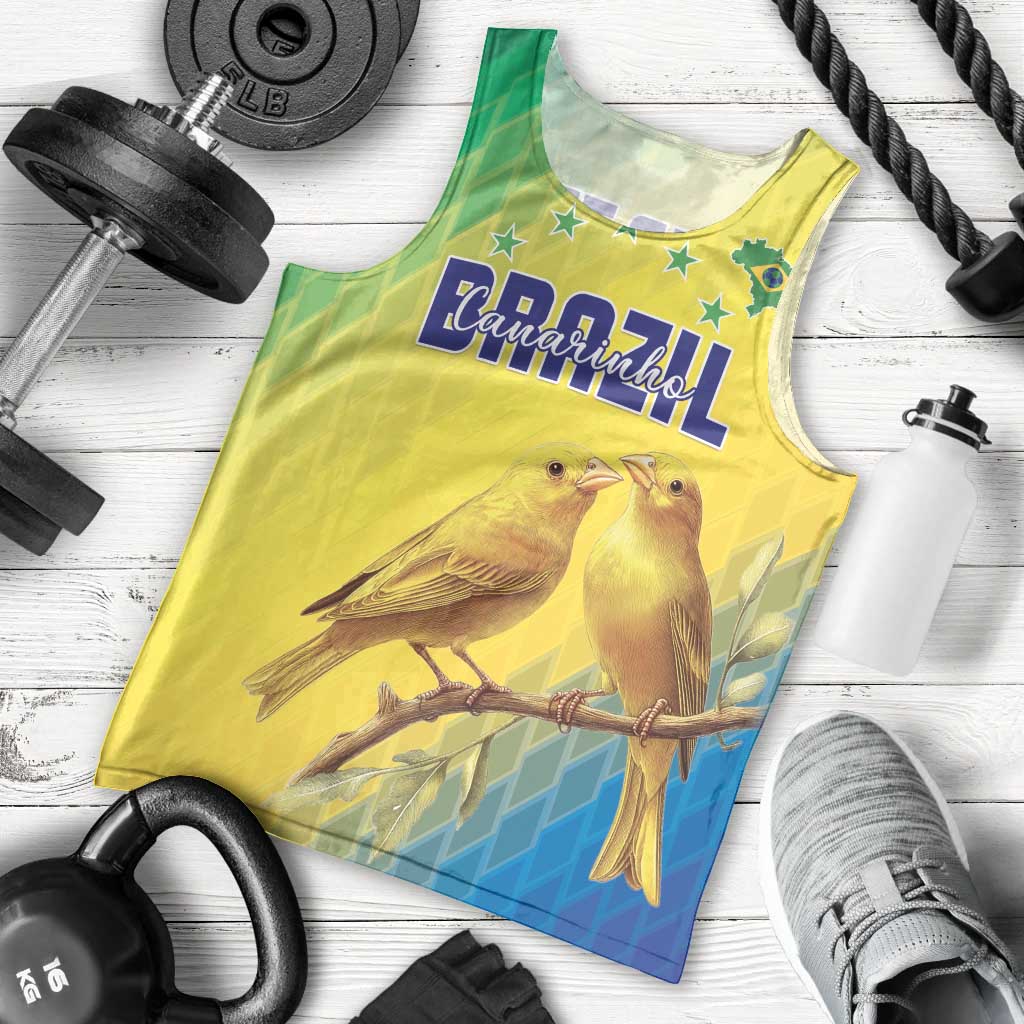 Custom Brazil Football Men Tank Top Go Canarinho Go