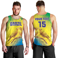 Custom Brazil Football Men Tank Top Go Canarinho Go