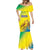 Custom Brazil Football Mermaid Dress Go Canarinho Go