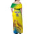 Custom Brazil Football Off Shoulder Maxi Dress Go Canarinho Go
