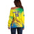 Custom Brazil Football Off Shoulder Sweater Go Canarinho Go